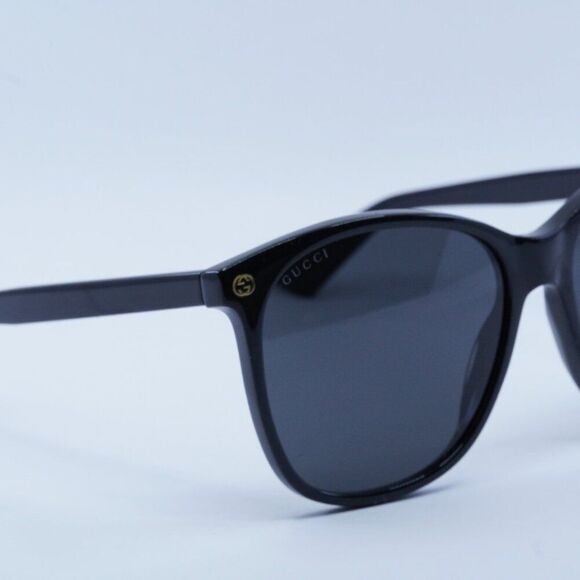 NEW GUCCI GG0024S 001 BLACK/GREY SUNGLASSES - Picture 4 of 9